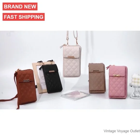 Small Crossbody Bag Vegan Leather Wallet with Card Slots for Phone - Picture 7 of 7